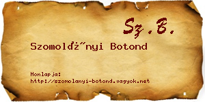 Szomolányi Botond névjegykártya